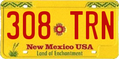 NM license plate 308TRN