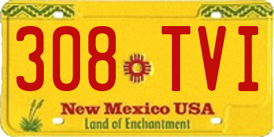 NM license plate 308TVI