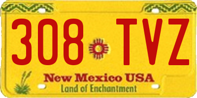 NM license plate 308TVZ