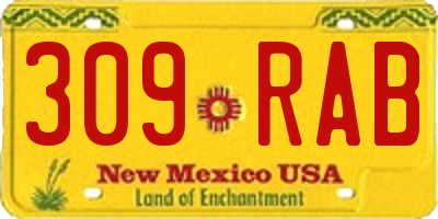 NM license plate 309RAB