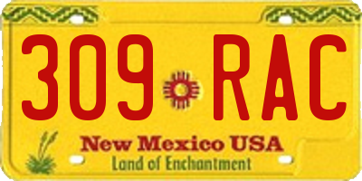 NM license plate 309RAC