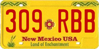 NM license plate 309RBB