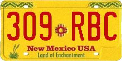 NM license plate 309RBC