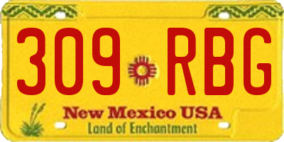 NM license plate 309RBG