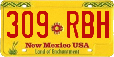 NM license plate 309RBH