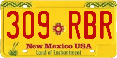 NM license plate 309RBR