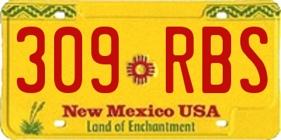 NM license plate 309RBS