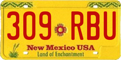 NM license plate 309RBU