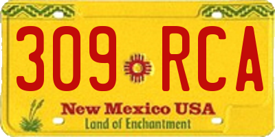 NM license plate 309RCA