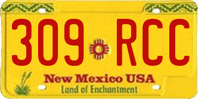 NM license plate 309RCC