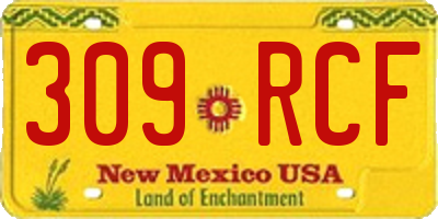 NM license plate 309RCF