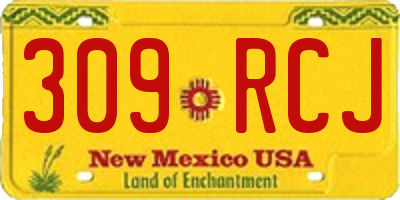NM license plate 309RCJ