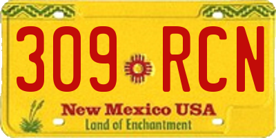 NM license plate 309RCN