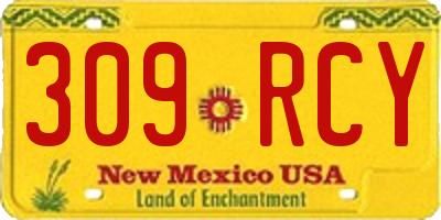 NM license plate 309RCY