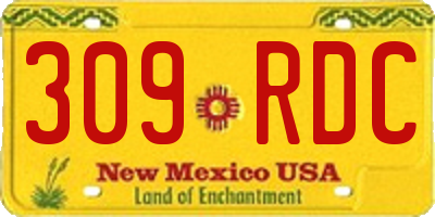 NM license plate 309RDC