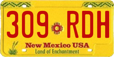 NM license plate 309RDH