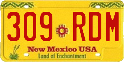 NM license plate 309RDM