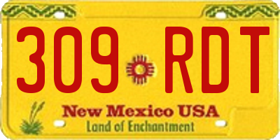 NM license plate 309RDT