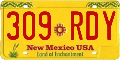 NM license plate 309RDY
