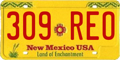 NM license plate 309REO