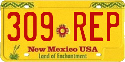 NM license plate 309REP