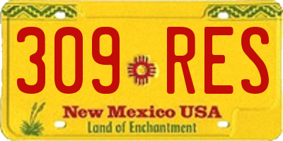 NM license plate 309RES