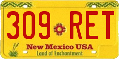 NM license plate 309RET