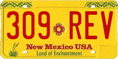 NM license plate 309REV
