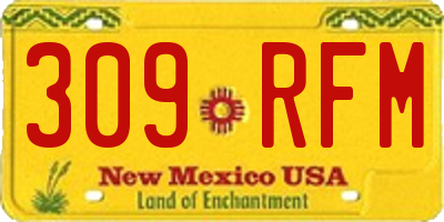 NM license plate 309RFM