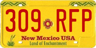 NM license plate 309RFP