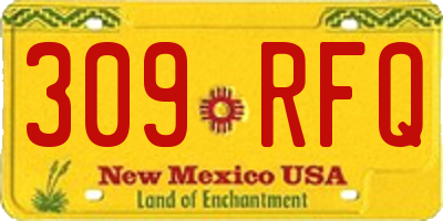 NM license plate 309RFQ