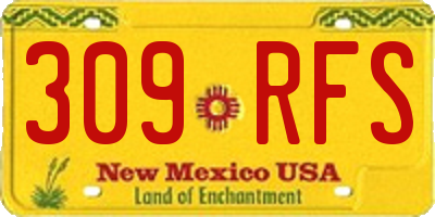 NM license plate 309RFS
