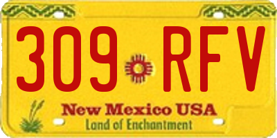 NM license plate 309RFV