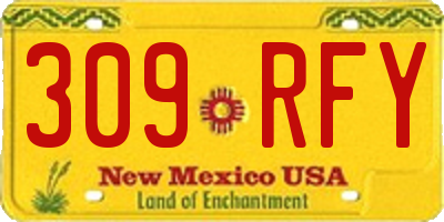 NM license plate 309RFY