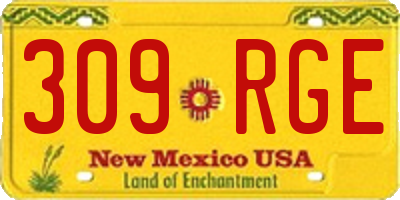 NM license plate 309RGE
