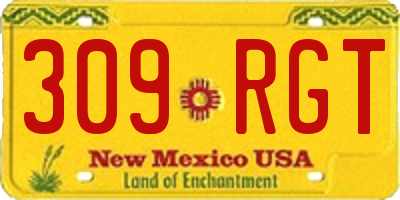 NM license plate 309RGT
