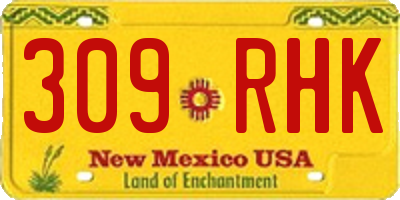 NM license plate 309RHK