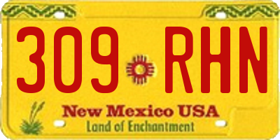 NM license plate 309RHN