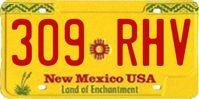 NM license plate 309RHV