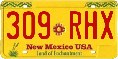 NM license plate 309RHX