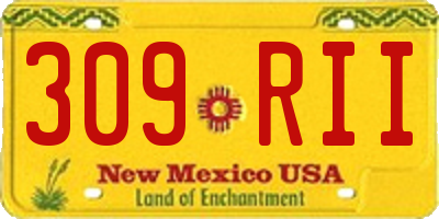 NM license plate 309RII