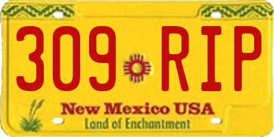 NM license plate 309RIP
