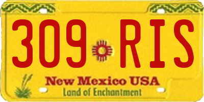 NM license plate 309RIS