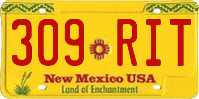 NM license plate 309RIT