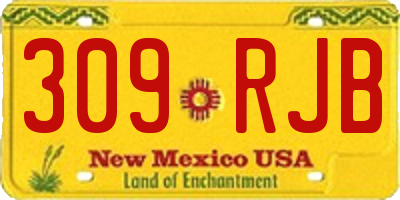 NM license plate 309RJB