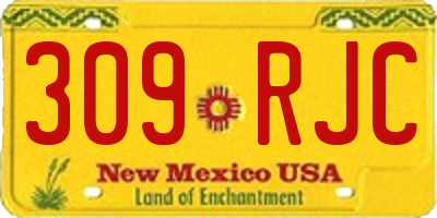NM license plate 309RJC
