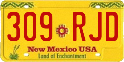 NM license plate 309RJD