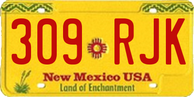 NM license plate 309RJK