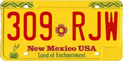NM license plate 309RJW