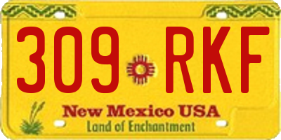 NM license plate 309RKF